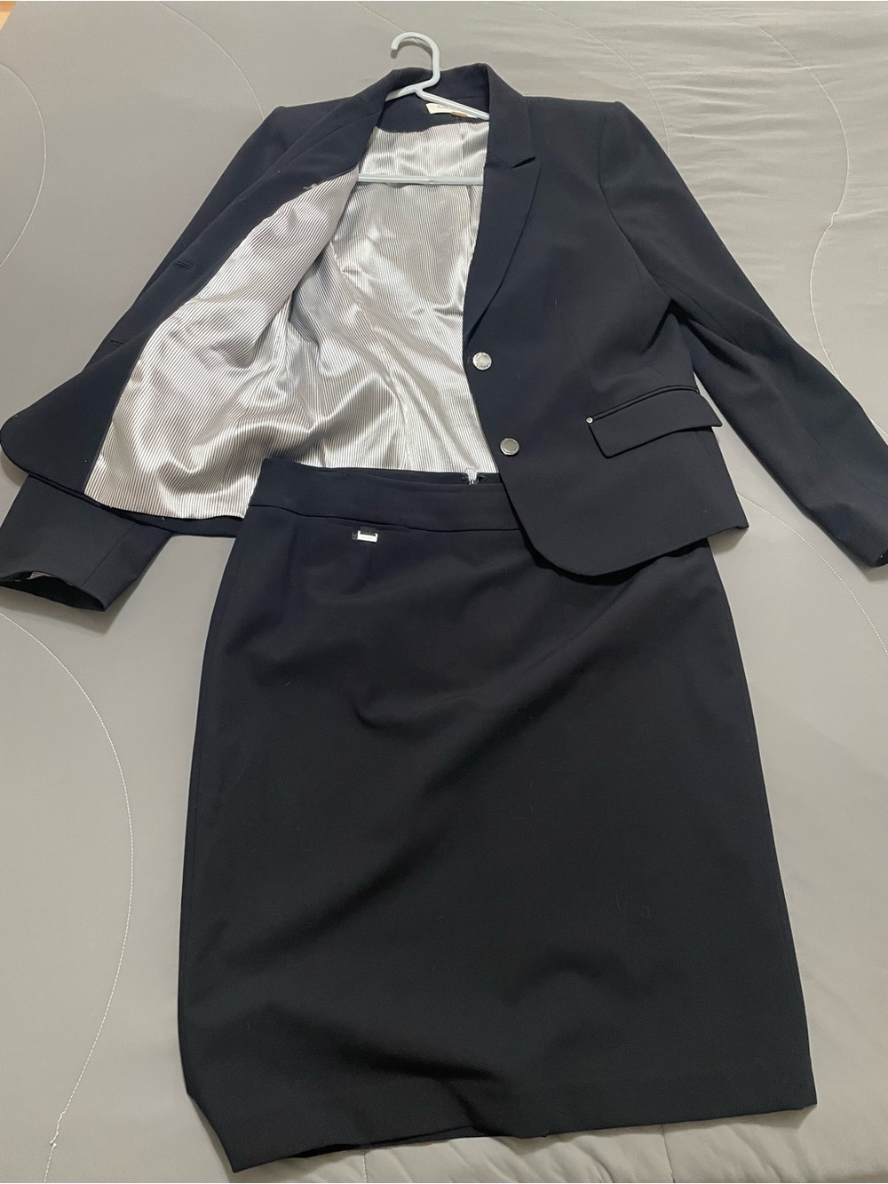 Calvin Klein Black Women's Two-Piece Skirt Suit - Blazer & Pencil Skirt